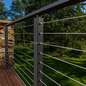 Reilbu Garde-corps en aluminium à câble, installation facile, 42 pouces, ne rouille pas, pour balustrade, main courante, balcon, terrasse extérieure, escalier, design moderne - Product Image 1