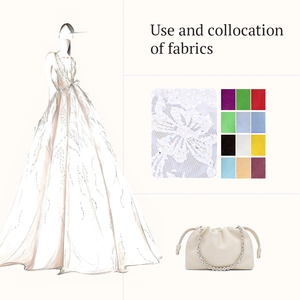 Offre Spéciale 100% Polyester paillettes maille tissu blanc 3D broderie dentelle pour robe de mariée et accessoires de mariage pour les filles - Product Image 5