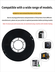 Filament d'imprimante 3D en nylon carbone haute résistance 1,75 mm 1 kg 240C PA-CF ASA ABS PLA PETG PA6 PA12 Noir - Product Image 5