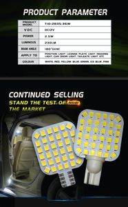 JiaChi Factory Wholesale - Ampoules LED T10 W5W 501 CANBUS sans erreur, 36SMD 2835 puces pour feux arrière <span class=keywords><strong>de</strong></span> voiture, plaque d'immatriculation, éclairage <span class=keywords><strong>de</strong></span> porte - Product Image 3