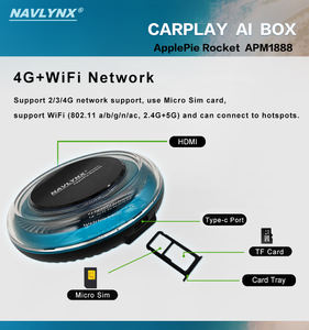 ApplePie Rocket CarPlay AI Box sans fil Android Auto <span class=keywords><strong>YouTube</strong></span> 8GB + 128GB 5G LTE GPS WIFI Universal smart media Magic Streaming Box - Product Image 3