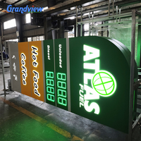 Panneau publicitaire extérieur autoportant Grandview, étanche IP65, avec LED pour la signalisation de station-service
