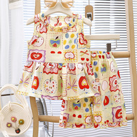 Groothandel 2026 Nieuwe Zomer Kindermeisjes Trendy Zoete Comfortabele Cartoon Tanktop Shorts Kleding Tweedelig Set