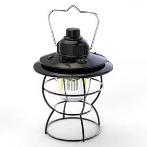 Lampe rétro en métal LED multifonctionnelle, étanche IP54, pour la pêche, les voyages, l'éclairage décoratif, lanterne de camping portable - Product Image 1