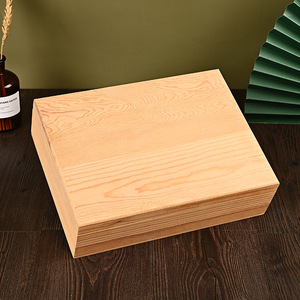 <b>Pine</b> Wooden <b>Box</b> Rectangle Handmade Customizable Thickness For Gift Craft Storage - Product Image 1