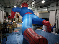 Ballon gonflable Spider-man de modèle de personnage de héros Marvel géant à lumière Led personnalisé pour la décoration de fête à thème