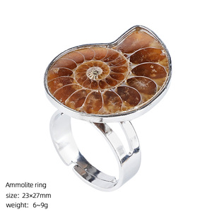 Anelli, Spille e Collane Artigianali all'Ingrosso con Fossili Naturali di Conchiglia e Ammonite per Regali da Donna per Feste, Anniversari e Matrimoni - Product Image 5