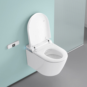 Nouvelle conception de toilette intelligente avec bidet automatique à capteur, toilette intelligente à montage au sol avec télécommande incluse, siège chauffant - Product Image 2