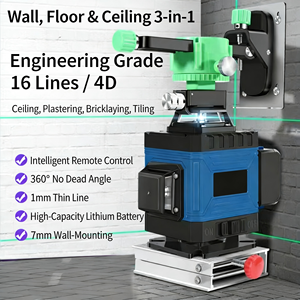 Nivel Láser Industrial Verde 4D de 360 Grados y 16 Líneas con Autonivelación Electrónica de Precisión de 1 mm/10 m <span class=keywords><strong>para</strong></span> Uso en Construcción - Product Image 2
