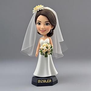 Gelin karakter modeli Bobble kafa bebek reçine el sanatları destek özelleştirilmiş simülasyon bir koleksiyon olarak kullanılabilir