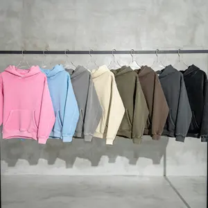 High Quality Cotton Oversize Hoodie Thick Fleece Drop Shoulder Plain Blank Custom Pull A Capuch Sudadera Men Hoodies