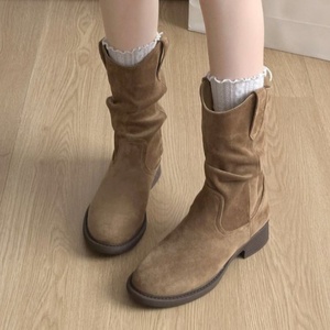 Bottines plateforme tendance pour femmes, style polyvalent et décontracté, semelle épaisse pour augmenter la taille et fonction antidérapante - Product Image 3