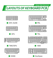 OEM Pcb Assembly Board Clavier imprimé Pcb Circuit Board Hotswap Pcb Keyboard Envoyer Gerber Personnalisé