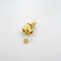 Conector Coaxial RF SMA Macho de 50 ohmios en Ángulo Recto para Cable de 0.141''