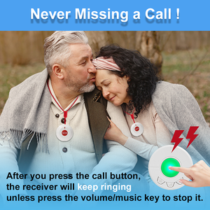 Sistema de <span class=keywords><strong>Llamada</strong></span> Inalámbrico <span class=keywords><strong>para</strong></span> Enfermeras, Sistema de Alerta Médica <span class=keywords><strong>para</strong></span> Personas Mayores - Transmisor de Muñeca SOS Impermeable - Product Image 2