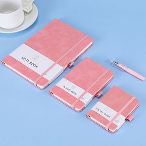 Mini Hardcover Customizable Cute Stationery School Supplies Leather Pocket <b>Notepad</b> A6 A7 <b>A5</b> Notebook with Elastic Band Pen Loop - Product Image 2