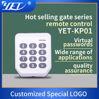 YETKP01 Precio de Fábrica, Control Remoto Universal de 12 Teclas para Puerta Inteligente, 433mhz, Código Variable, para Controlador de Puerta de Garaje, Teclado Inalámbrico con Contraseña