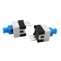 Interrupteur à bouton-poussoir d'alimentation 7*7mm avec micro-interrupteur à loquet 7mm à une rangée 3pin interrupteur à clé autobloquant
