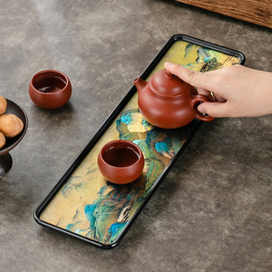 Da'an Tang Chinese Style Painted Bakelite <b>Tea</b> <b>Tray</b> Flat Heat Resistant For Kung Fu <b>Tea</b> Ceremony Accessories - Product Image 4