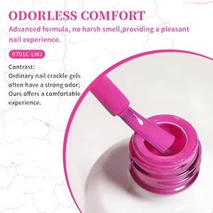 TRIONE Gel per Unghie 3D Effetto Crepe di Alta Qualità, Altamente Pigmentato, Fluorescente, per Nail Art Professionale, Etichetta Personalizzabile - Product Image 3