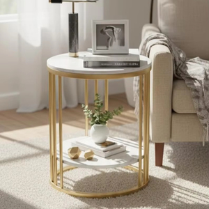 Mesa de Centro de Madera de Color Marrón con Base de Metal, Diseño Moderno, Nueva, de Marca, Popular y de Alta Venta, Perfecta para tu Hogar - Product Image 1
