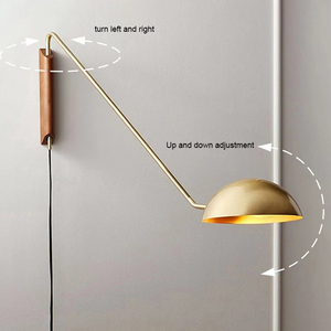 <span class=keywords><strong>Lampada</strong></span> <span class=keywords><strong>da</strong></span> <span class=keywords><strong>Parete</strong></span> Retrò E27 con <span class=keywords><strong>Braccio</strong></span> Lungo, Illuminazione Vintage Industriale per Interni, Corridoio, Comodino, Camera <span class=keywords><strong>da</strong></span> Letto, Applique Dorata Stile Fattoria - Product Image 5