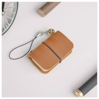 Carnet de poche ultra-mini en cuir cousu avec accessoires créatifs faits main en cuir de vachette et fonction mémo pour usage promotionnel