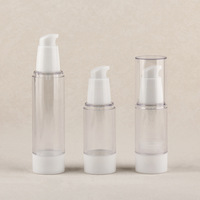 Bouteilles à pompe sans air en plastique de 25 ml et 45 ml, cylindriques, vides, pour lotion, crème pour le visage, huile essentielle, matériel d'emballage cosmétique