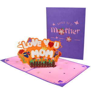 Carte pop-up 3D Joyeuse Fête des Mères avec motif <span class=keywords><strong>couronne</strong></span> et <span class=keywords><strong>fleurs</strong></span>, Cartes d'invitation pour remercier Maman, Décoration <span class=keywords><strong>de</strong></span> fête <span class=keywords><strong>de</strong></span> la Fête des Mères et cadeau - Product Image 6