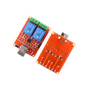 โมดูลรีเลย์ 2 ช่อง Hongwei Micro 5V ควบคุมผ่าน USB สำหรับคอมพิวเตอร์ ไม่ต้องใช้ไดรเวอร์ - Product Image 1