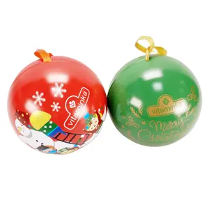 Food tin ball shape candy tin box