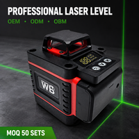 Niveau laser vert industriel 4D à 16 lignes avec auto-nivellement et ligne croisée à 360 degrés pour la pose de carrelage mural/sol