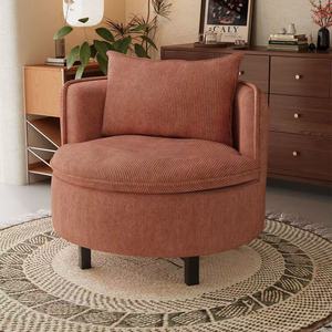 Modern Rotatable Circular Velvet Upholstery Adjustable Folding Single <b>Chair</b> Comfortable Leisure <b>Sofa</b> for Home Living Room - Product Image 4