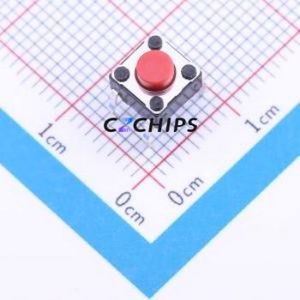 SKHHARA010 Tactile Switch Through hole Component (THT)-4P,6x6mm Switch Single Pole Single Throw Round Button Through Hole 6mm - Product Image 1