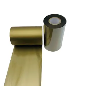 High quality custom wax resin metallic and matte color gold 110mm*300m thermal transfer printer ribbon