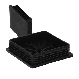 Tappo interno quadrato in plastica 100x100 mm. Nero. Confezione da 25 unità. - Product Image 1