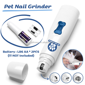 Kit de toilettage pour chien et chat 6 pièces : lime à ongles électrique, brosse autonettoyante, brosse de bain en microfibre, brosse à dents pour doigts - Product Image 2