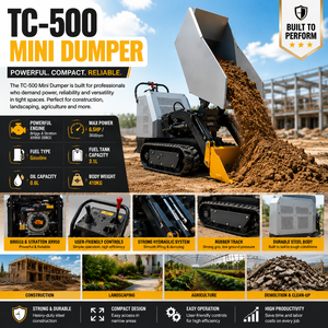 Nouveau, Livraison Gratuite, Promotion : Grace Mini Crawler, Camion sur Chenilles à Benne Basculante, Diesel, EPA CE Euro5, Économe en Carburant, pour Réparation Routière - Product Image 2