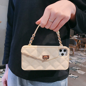 Custodia per Telefono in Silicone con Porta Carte e Bracciale di Perle Stile Borsa a Rombo per <span class=keywords><strong>iPhone</strong></span> 17 16 15 <span class=keywords><strong>14</strong></span> 13 12 11 <span class=keywords><strong>Pro</strong></span> Max Plus - Product Image 6