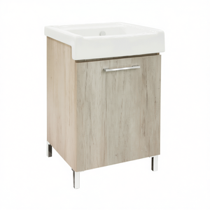 Mueble de Baño con Lavabo de Cerámica de 1 Puerta, Color Blanco Clásico, 50x50 cm - Product Image 3