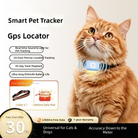 Collier de suivi GPS en temps réel pour chiens et chats, étanche, style cordon, dispositif anti-perte à distance, alarme de suivi, localisateur intelligent pour animaux de compagnie