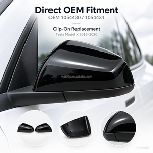 Carcasa de Repuesto para Espejo Lateral de Model X 2016-2020, ABS OEM 1054430 1054431, Par Izquierdo y Derecho - Product Image 5