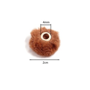 15 couleurs Super doux moelleux fausse <span class=keywords><strong>fourrure</strong></span> Pom Poms perles pour la fabrication de bijoux à bricoler soi-même et accessoires artisanaux - Product Image 3