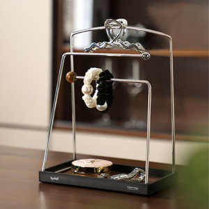 Bydol Jewelry Organizer Stainless Steel Multi Hook Storage Rack For Necklaces Earrings Rings Home Desktop Display Stand - Product Image 1
