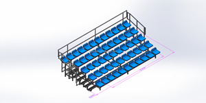 Football Dismountable <b>Scaffolding</b> Grandstand Seating Outdoor Bleachers Temporary Grandstand Steel Grandstand Stadium Stand Seats - Product Image 5