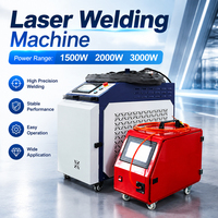 Soudeuse laser à fibre portative 4 en 1 de 1200W, 1500W, 2000W, 3000W, refroidie par eau, pour l'acier inoxydable et l'aluminium