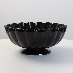 Tazón Redondo para Ensaladas, Frutas y Aperitivos, Tazón de Vidrio de Color Negro Sólido de Aspecto Elegante - Product Image 2