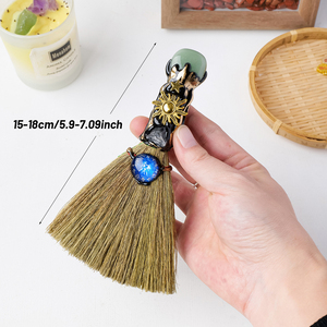 Venta al por Mayor <span class=keywords><strong>de</strong></span> Piedras <span class=keywords><strong>de</strong></span> Cristal Natural Pulido, 12 Signos del Zodíaco, Escoba Mágica, Adorno, Sanación, Reiki, Colección, Decoración - Product Image 2