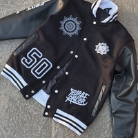 Service OEM, veste en cuir personnalisée de haute qualité avec col montant, broderie, patch, écologique, coupe-vent, respirante, streetwear