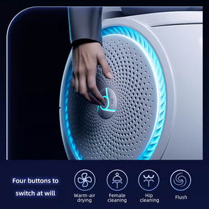 Nouvelle tendance créative forme d'oeuf Intelligent monté au sol placard à eau salle de bain bleu haut-parleurs en céramique coloré intelligent toilette <span class=keywords><strong>commode</strong></span> - Product Image 5